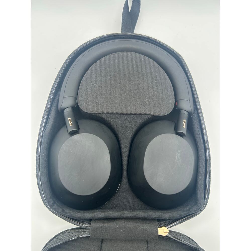 Sony WH-1000XM5 Wireless Noise Cancelling Headphones Black w Case XM5 ANC TESTED